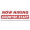 Signmission Now Hiring Counter Staff Banner Apply Inside Accepting Application Single Sided B-96-30224 - alternate 1